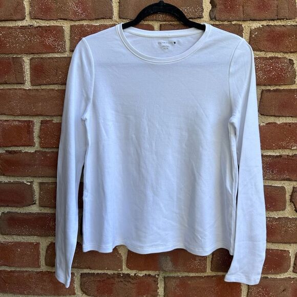 Eileen Fisher Organic Cotton Jersey Long-Sleeve Tee XXS NEW - Picture 1 of 6